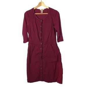 Prairie Underground Red Button Down‎ Knee Length Dress S